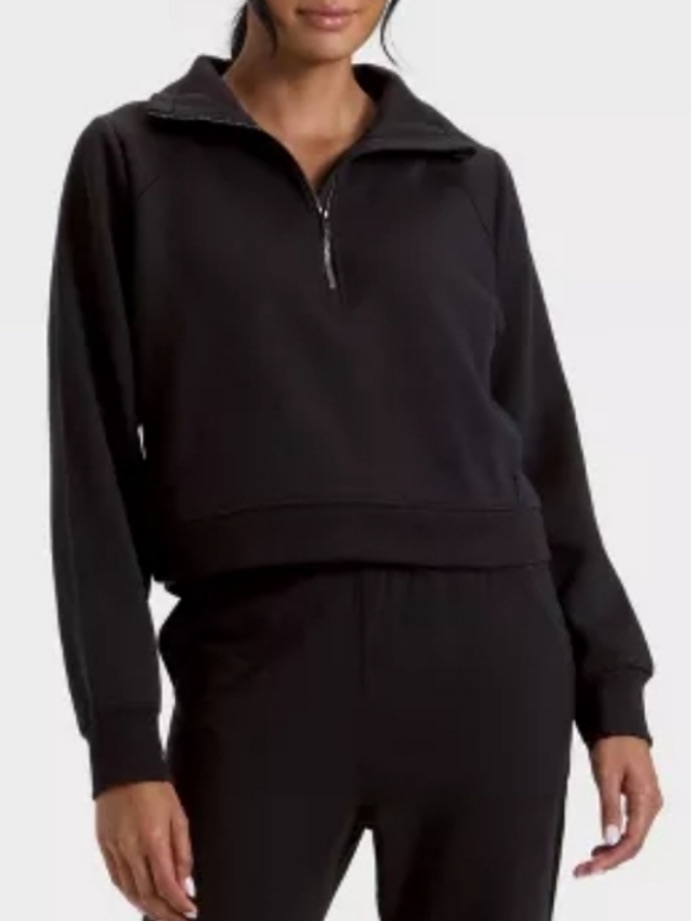 All In Motion Black Active Comfort 1/2 Zip Pullover Sweatshirt
